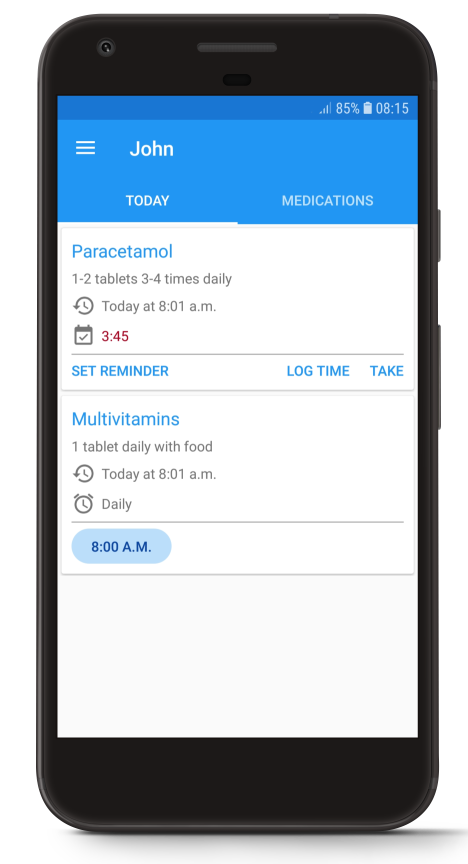 Daily medications overview